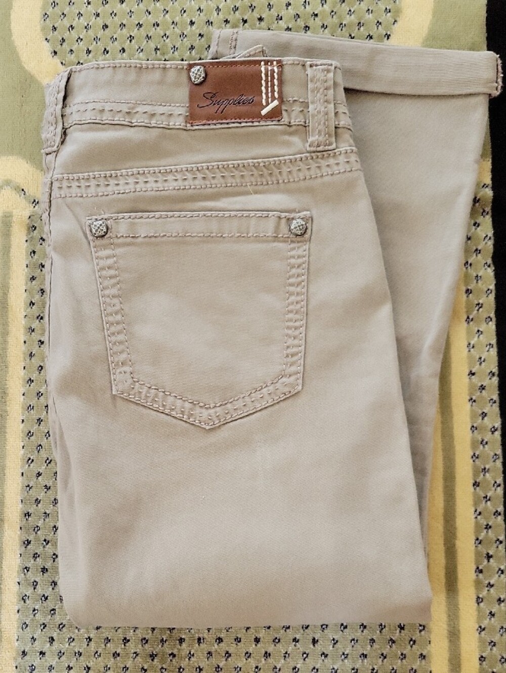 Supplies by Union Bay Mila Modern Crop Khaki Jeans with Cuffed Hem